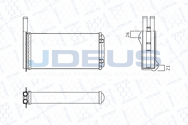 Schimbator caldura, incalzire habitaclu 212M04 JDEUS