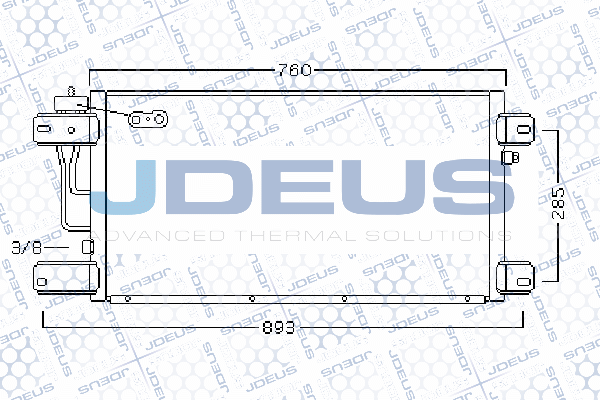 Condensator, climatizare 741M02 JDEUS