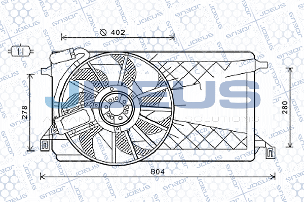 Ventilator, radiator EV0121140 JDEUS
