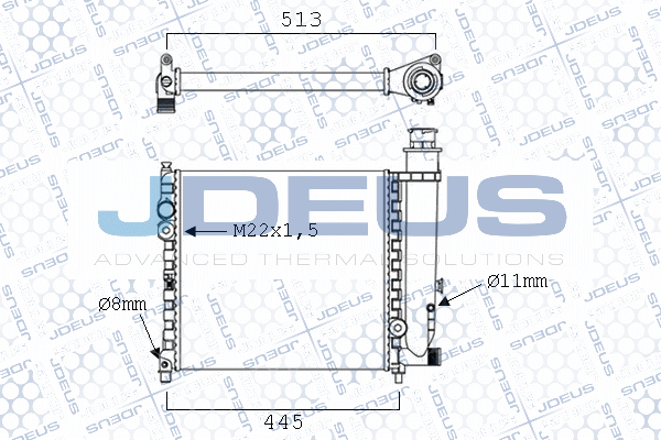 Radiator, racire motor M-0210010 JDEUS