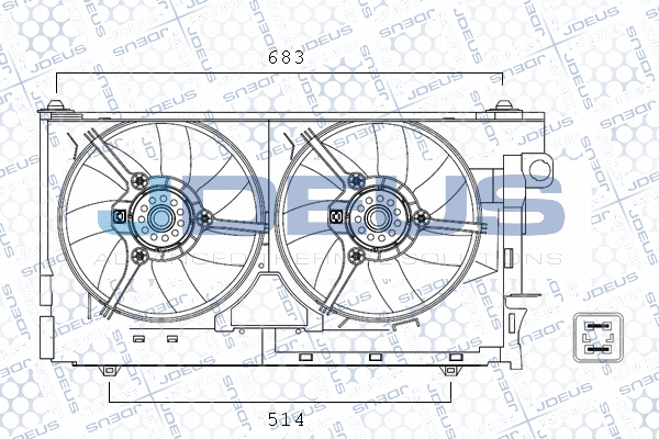 Ventilator, radiator EV0050230 JDEUS
