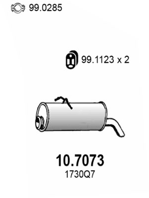 Toba esapament finala 10.7073 ASSO