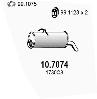 Toba esapament finala 10.7074 ASSO