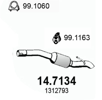 Toba esapament finala 14.7134 ASSO