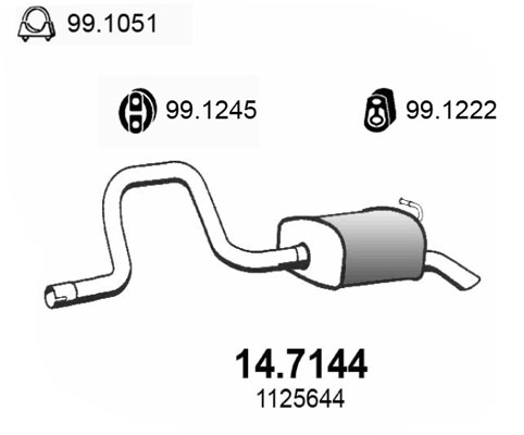 Toba esapament finala 14.7144 ASSO