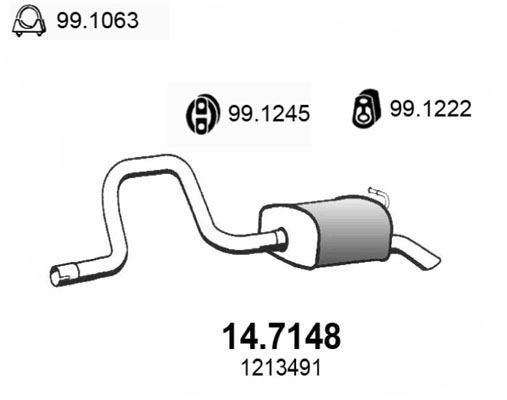Toba esapament finala 14.7148 ASSO