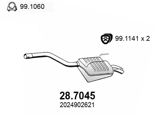 Toba esapament finala 28.7045 ASSO