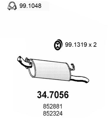 Toba esapament finala 34.7056 ASSO