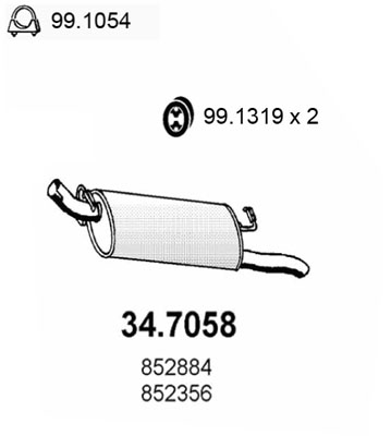 Toba esapament finala 34.7058 ASSO