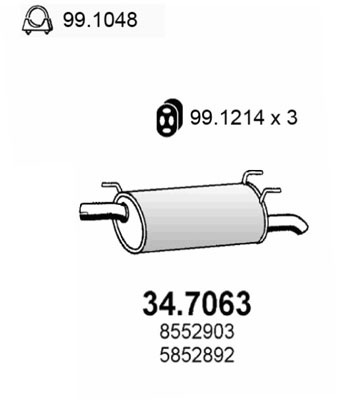 Toba esapament finala 34.7063 ASSO