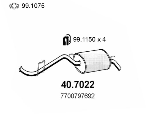 Toba esapament finala 40.7022 ASSO