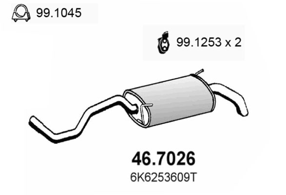 Toba esapament finala 46.7026 ASSO