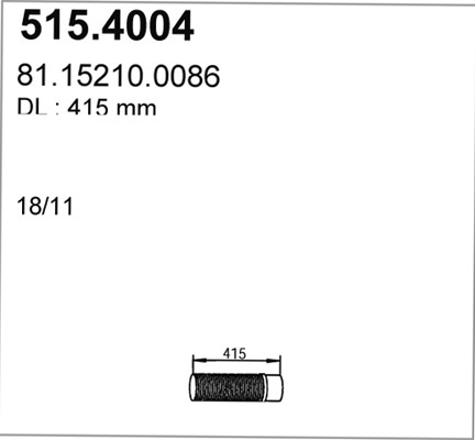 Teava flexibila, esapament 515.4004 ASSO