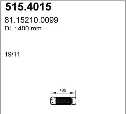 Teava flexibila, esapament 515.4015 ASSO