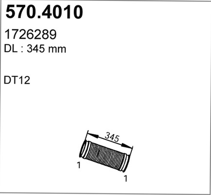 Teava flexibila, esapament 570.4010 ASSO