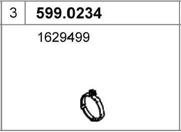 Set montare, toba esapament 599.0234 ASSO