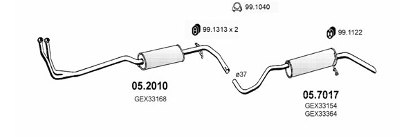 Sistem de esapament ART0155 ASSO