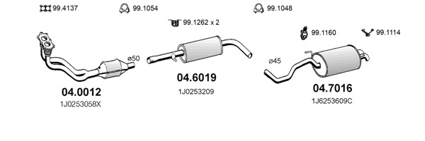 Sistem de esapament ART0227 ASSO
