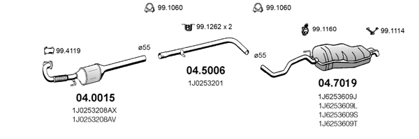 Sistem de esapament ART0233 ASSO