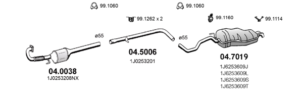 Sistem de esapament ART0235 ASSO