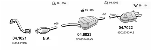 Sistem de esapament ART0248 ASSO