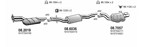 Sistem de esapament ART0376 ASSO