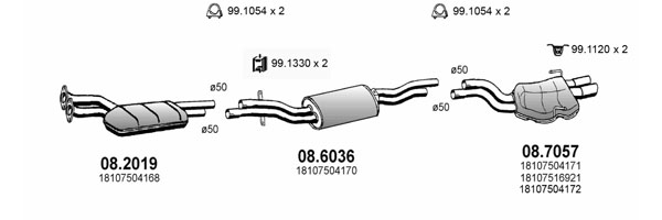 Sistem de esapament ART0381 ASSO