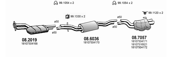 Sistem de esapament ART0385 ASSO