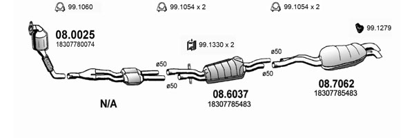 Sistem de esapament ART0386 ASSO