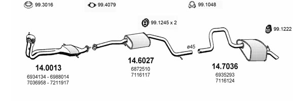 Sistem de esapament ART0917 ASSO