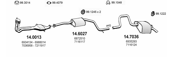 Sistem de esapament ART0919 ASSO
