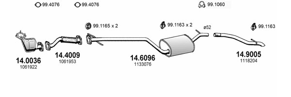 Sistem de esapament ART0956 ASSO
