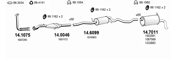 Sistem de esapament ART0978 ASSO