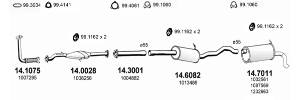 Sistem de esapament ART0998 ASSO