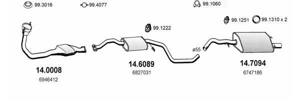 Sistem de esapament ART1055 ASSO