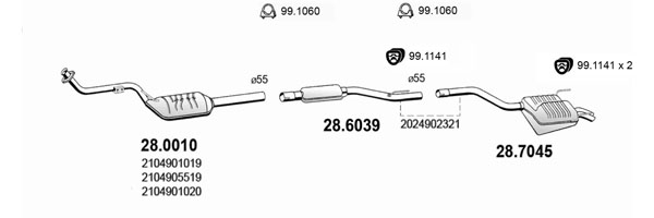 Sistem de esapament ART1373 ASSO