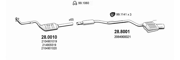 Sistem de esapament ART1382 ASSO