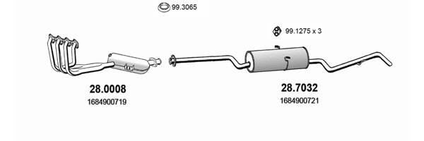 Sistem de esapament ART1450 ASSO