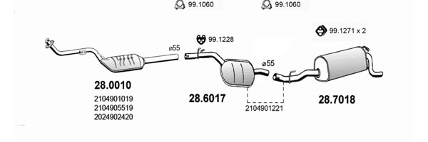 Sistem de esapament ART1451 ASSO