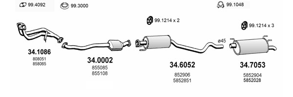 Sistem de esapament ART1569 ASSO