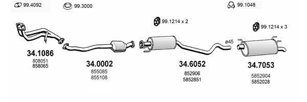 Sistem de esapament ART1576 ASSO