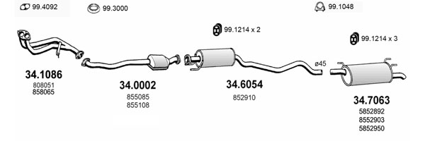 Sistem de esapament ART1598 ASSO