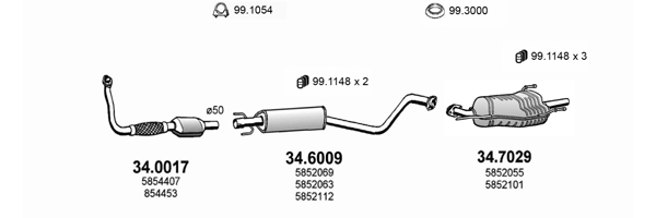 Sistem de esapament ART1681 ASSO