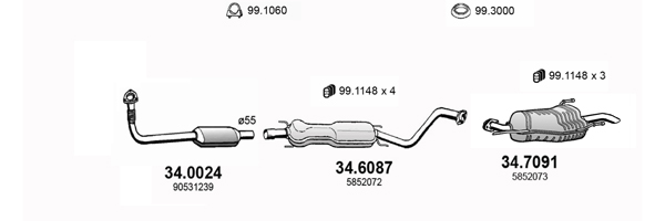 Sistem de esapament ART1691 ASSO