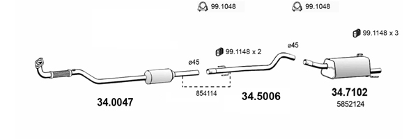Sistem de esapament ART1736 ASSO