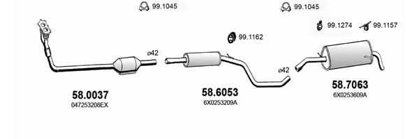 Sistem de esapament ART2283 ASSO