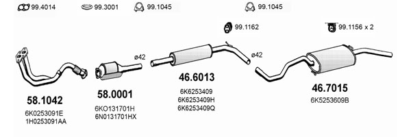 Sistem de esapament ART2336 ASSO