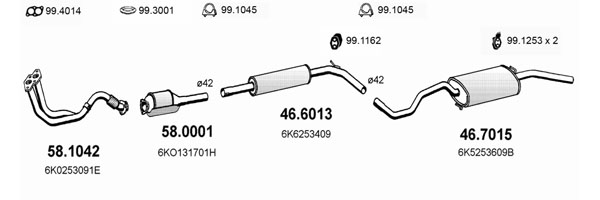 Sistem de esapament ART2337 ASSO