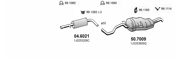 Sistem de esapament ART2367 ASSO