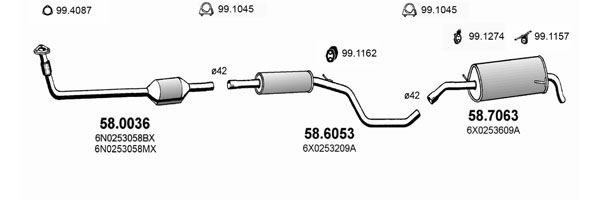 Sistem de esapament ART2373 ASSO